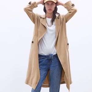 Gently Used - Zara Trench Coat in camel color